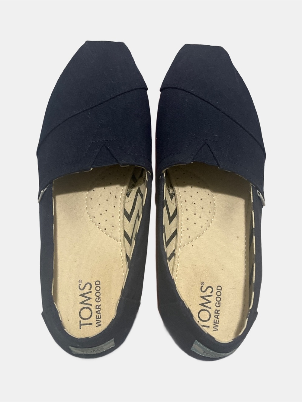 TOMS Alpargata Blue Slip On Shoes Size 8